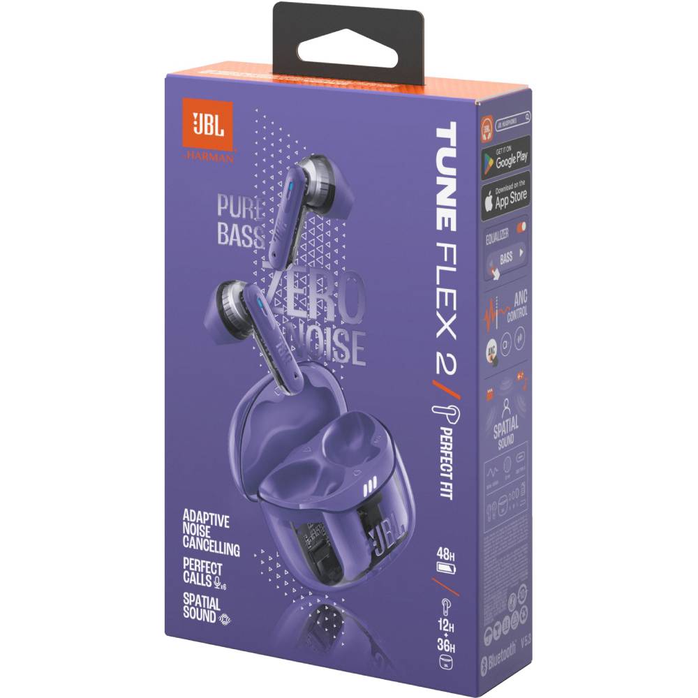 Изображение Гарнитура JBL TUNE FLEX 2 Ghost Purple (JBLTFLEX2GMAE)