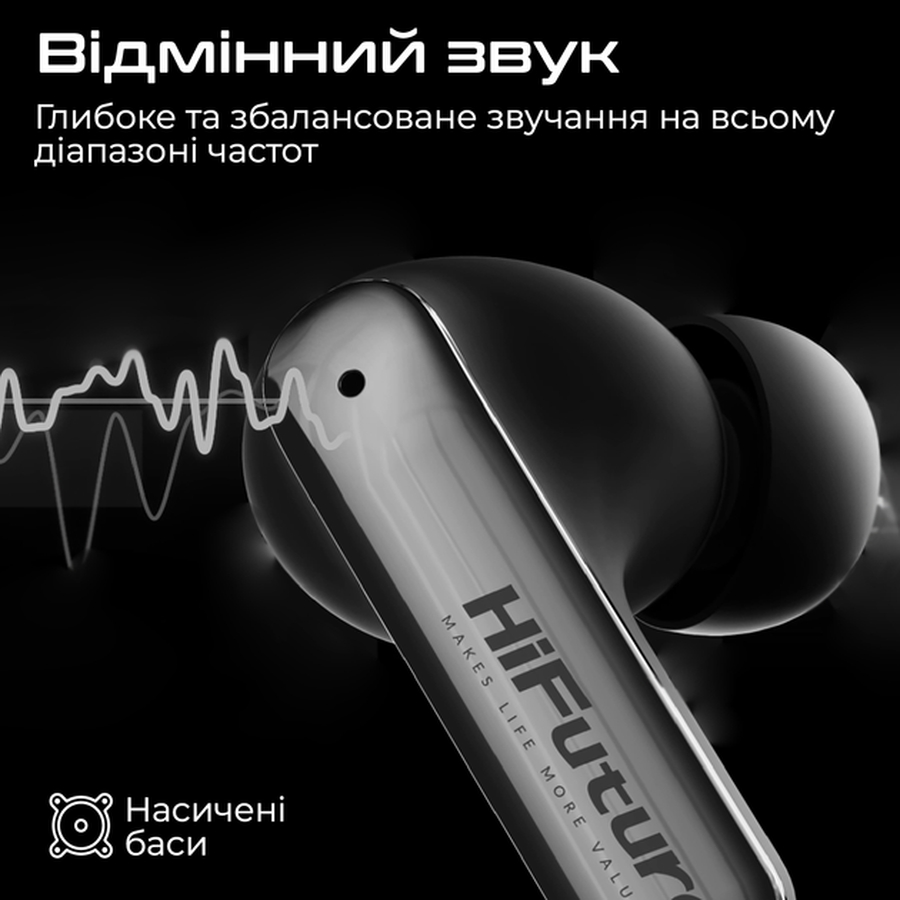 Гарнітура HIFUTURE sonicair black Акустичне оформлення закриті