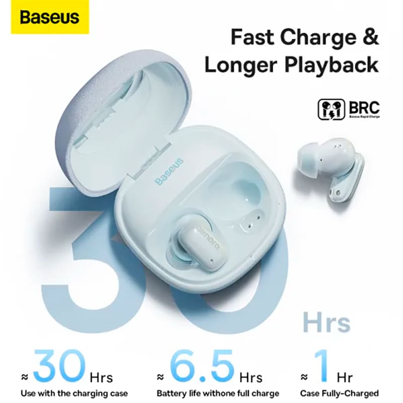 В Фокстрот Гарнитура BASEUS AirNora 2 Wireless Galaxy Blue (NGTW320203)