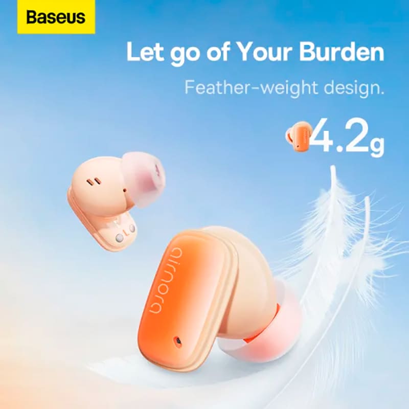 Внешний вид Гарнитура BASEUS AirNora 2 Wireless Gradient Orange (NGTW320207)