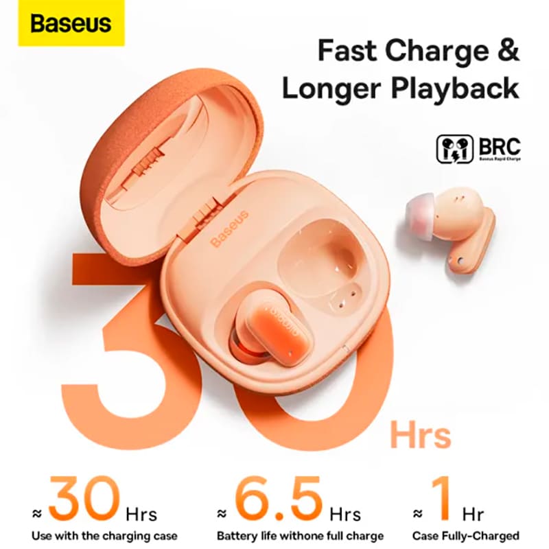 В Фокстрот Гарнитура BASEUS AirNora 2 Wireless Gradient Orange (NGTW320207)