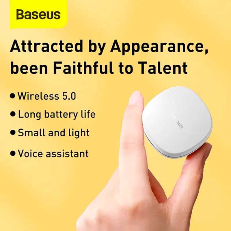 Гарнитура BASEUS Encok Wireless WM01 White (NGTW240002) Акустическое оформление закрытые