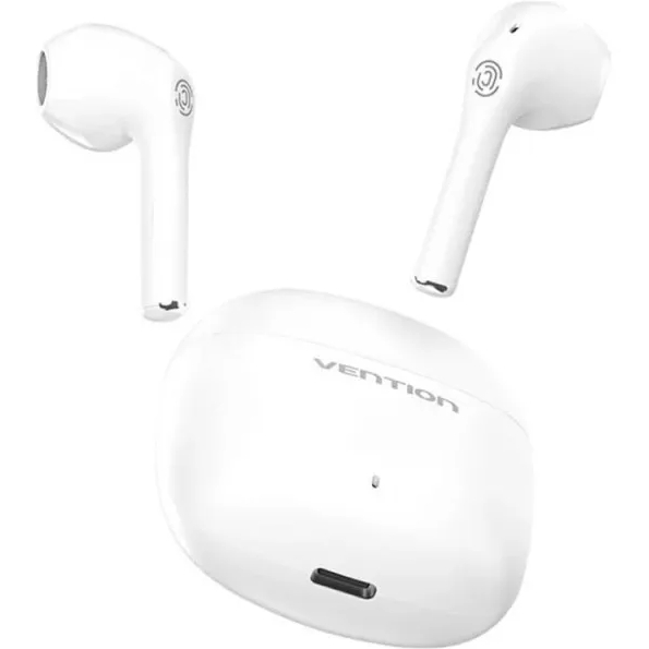 Гарнітура VENTION Elf Earbuds E02 White (NBGW0) Додатково Роз'єм для заряджання: USB Type-C; розмір гарнітури: 39.4 х 17.3 мм; ємність акумулятора гарнітури: 30 mAh, ємність акумулятора кейсу: 300 mAh