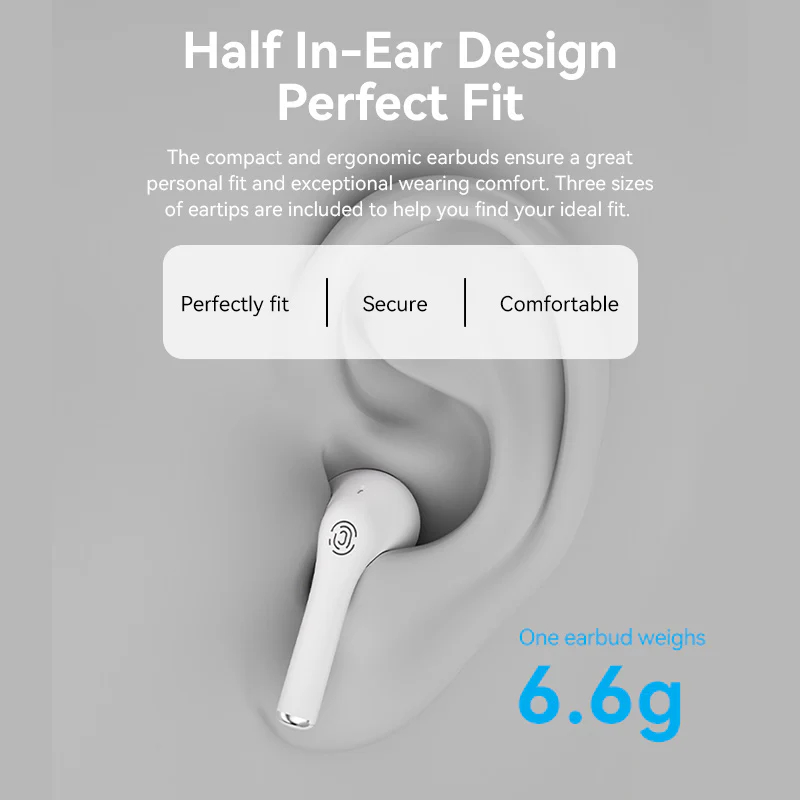 Зовнішній вигляд Гарнітура VENTION Elf Earbuds E02 White (NBGW0)