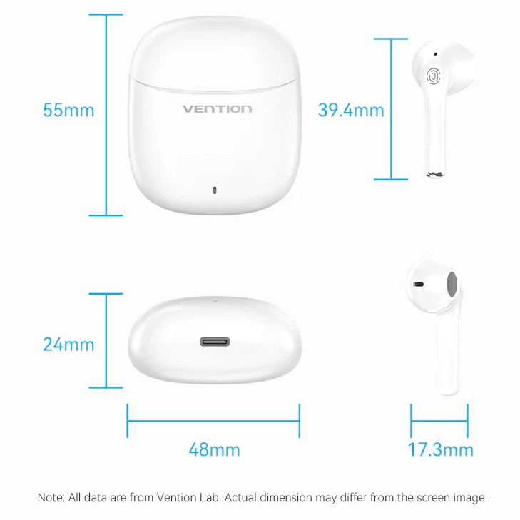 Гарнітура VENTION Elf Earbuds E02 White (NBGW0) Конструкція вкладиші (у вушну раковину)