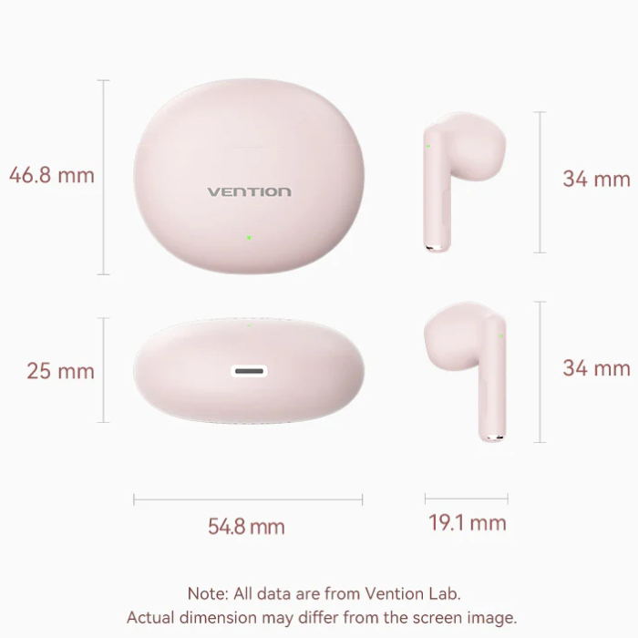 Гарнітура VENTION Elf Earbuds E06 Pink (NBKP0) Вид гарнітура