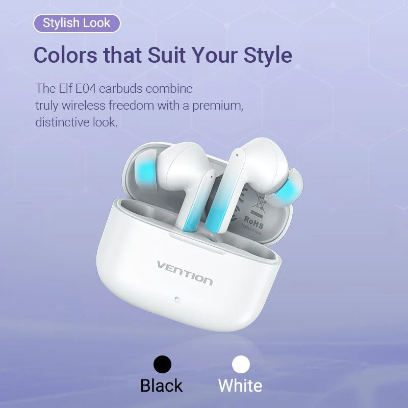 Гарнитура VENTION Elf Earbuds E04 White (NBIW0) Крепление TWS (без провода)