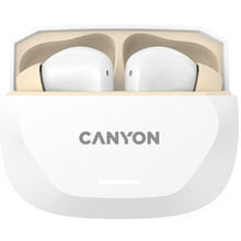 Гарнітура CANYON Hexagon 7 TWS ANC+ENC Wireless Charge White Beige (CNS-TWS7WB)