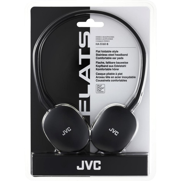 Навушники JVC HA-S160-B Black (HA-S160-B) Додатково Сумісні з Apple iPhone