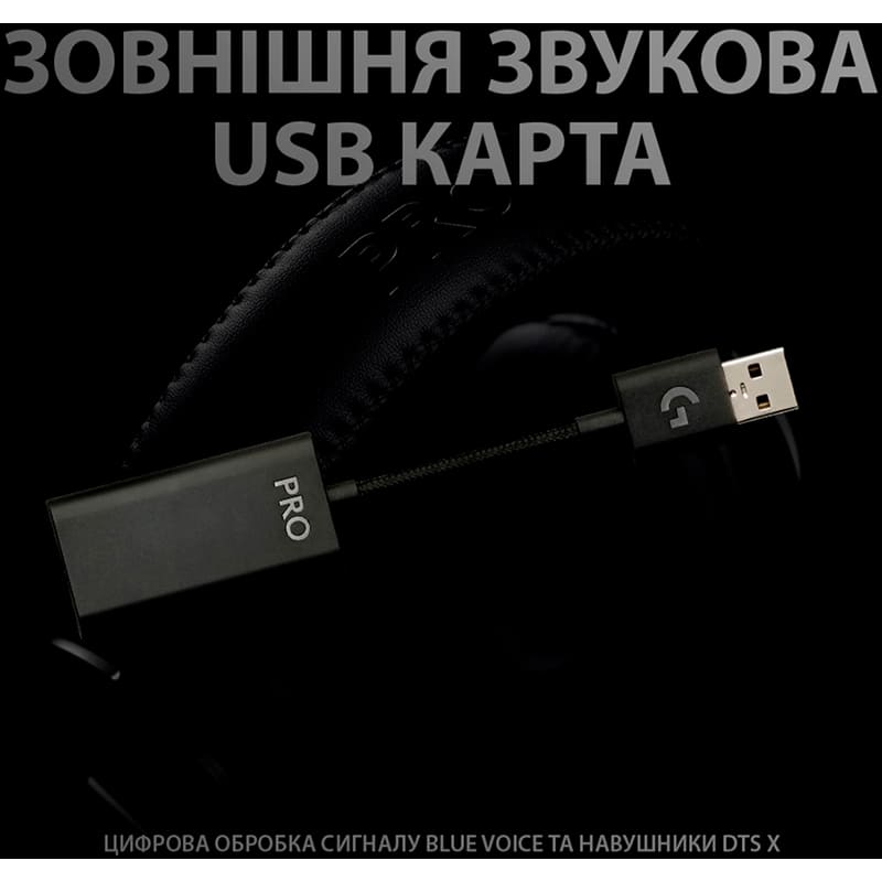 Фото Гарнітура LOGITECH G PRO X Gaming Black (991-000358)