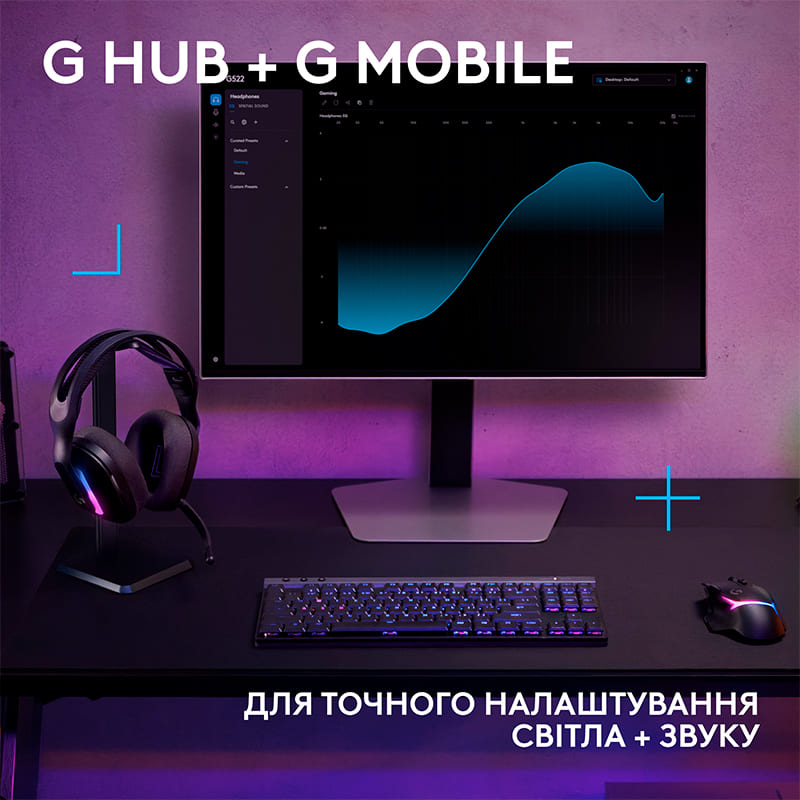 Фото Гарнітура LOGITECH G522 Lightspeed Black (981-001544)