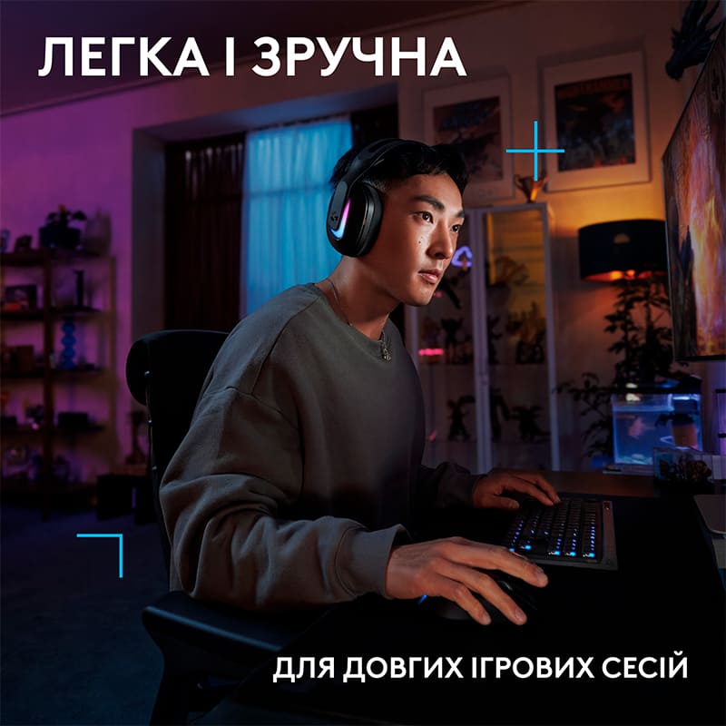 Зовнішній вигляд Гарнітура LOGITECH G522 Lightspeed Black (981-001544)