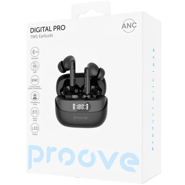 Гарнітура PROOVE Digital Pro TWS with ANC Black (TWAP54002201) Акустичне оформлення закриті