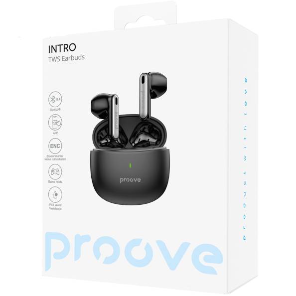Гарнітура PROOVE Intro TWS Black (TWYP53002201) Акустичне оформлення закриті