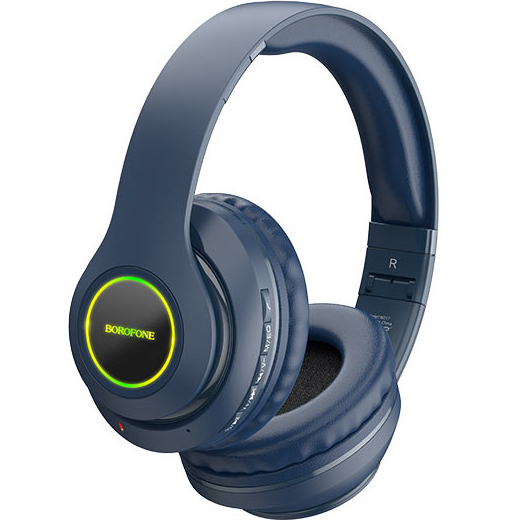 Гарнитура BOROFONE BO17 Dark Blue (BO17DU) Дополнительно Комплектация: наушники, USB кабель для зарядки, аудиокабель, инструкция; Поддержка: BT, TF, AUX режимов; ёмкость аккумулятора: 400 mAh