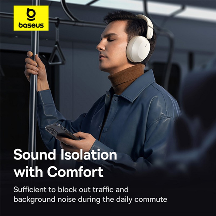 В Фокстрот Гарнитура BASEUS Bass 35 Max Wireless Stellar White (A00070800221-00)