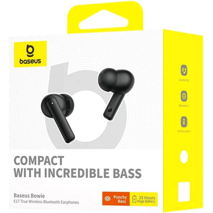 Внешний вид Гарнитура BASEUS Bowie E17 True Wireless Cluster Black (A00072200113-Z1)