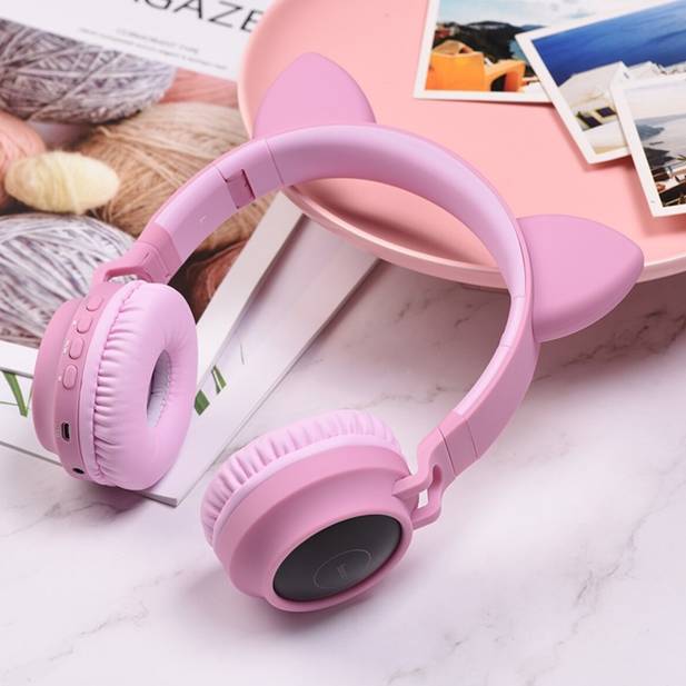 Гарнитура HOCO W27 Cat Pink (6931474718464) Конструкция накладные (накладываются на ухо)