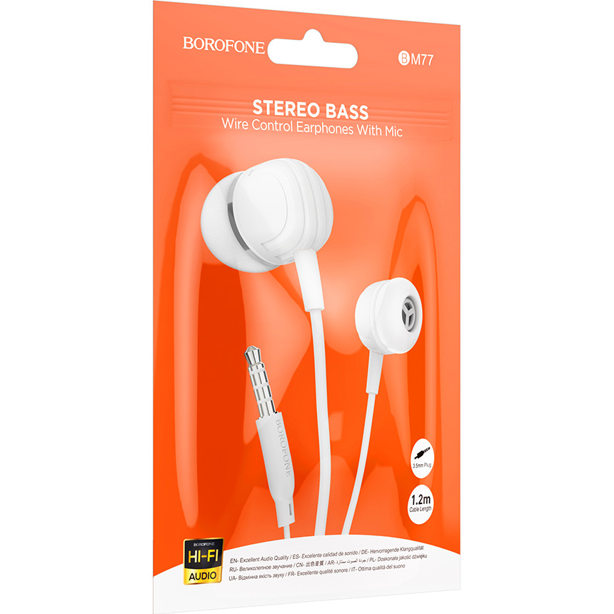 Гарнітура BOROFONE BM77 White (BM77W) Кріплення без кріплення