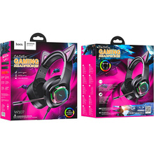 Гарнітура HOCO W107 Cute Cat Ears Phantom (6931474791252)