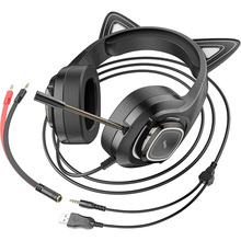 Гарнітура HOCO W107 Cute Cat Ears Phantom (6931474791252)