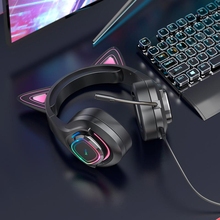 Гарнітура HOCO W107 Cute Cat Ears Phantom (6931474791252)