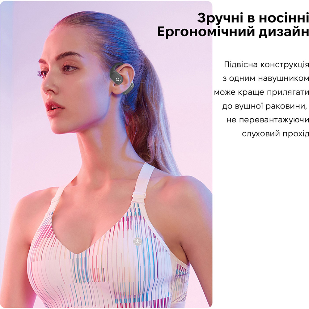 Гарнітура INSPIRE C01 Black Кріплення дужка (за вухо)