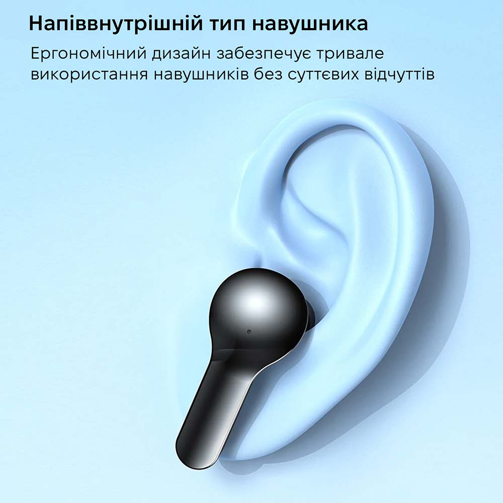 Гарнітура INSPIRE F20 Black Додатково Bluetooth 5.3; Ємність кейсу 300 мАг;