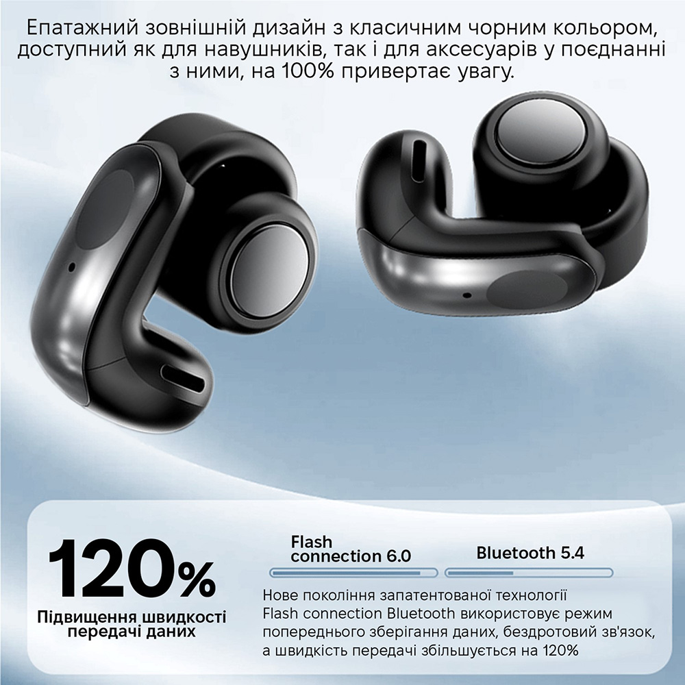 Гарнітура INSPIRE YX31 Black Акустичне оформлення відкриті