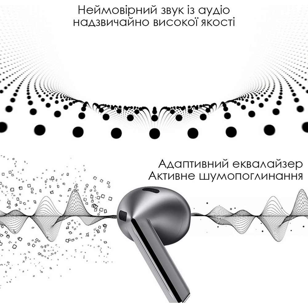 Гарнітура INSPIRE Buds3 Black Кріплення TWS (без дроту)