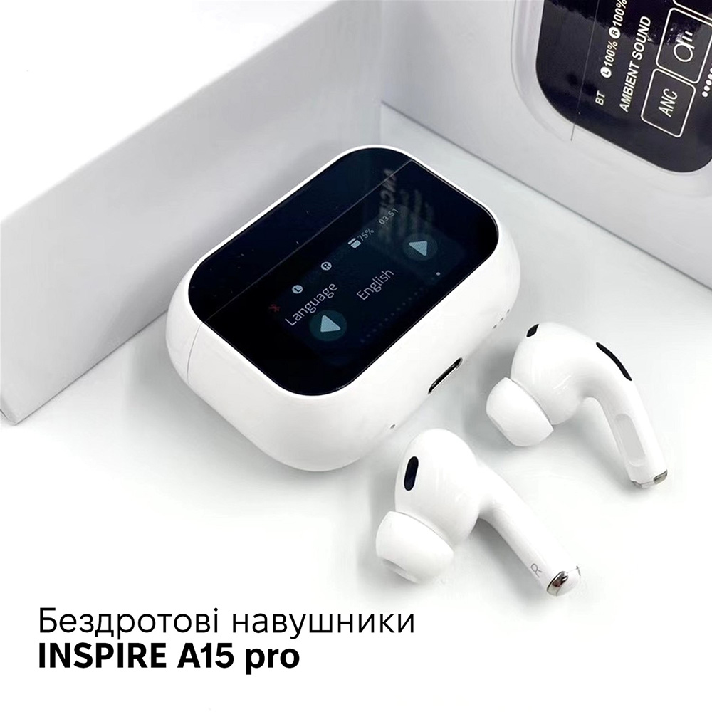 Гарнитура INSPIRE A15 Pro White Вид гарнитура