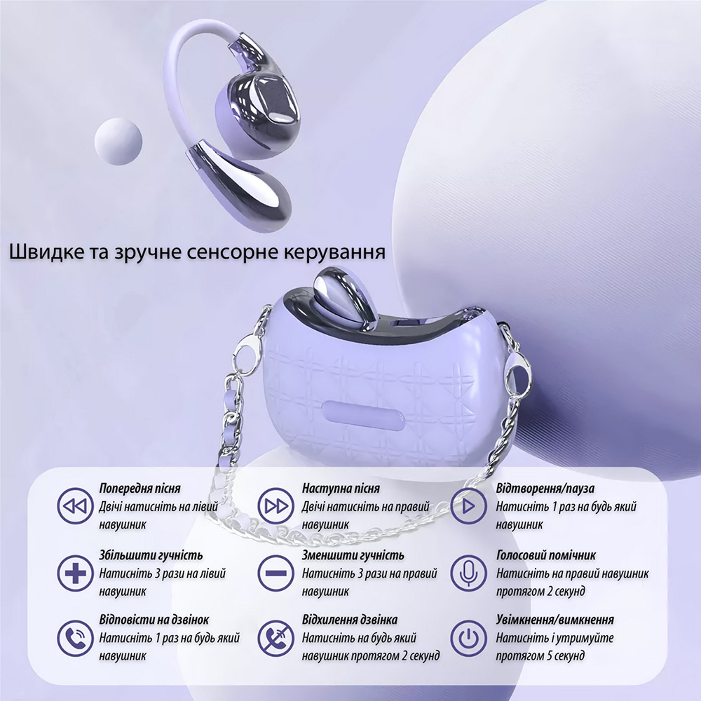 Гарнітура ACTION YX46 Purple Акустичне оформлення закриті