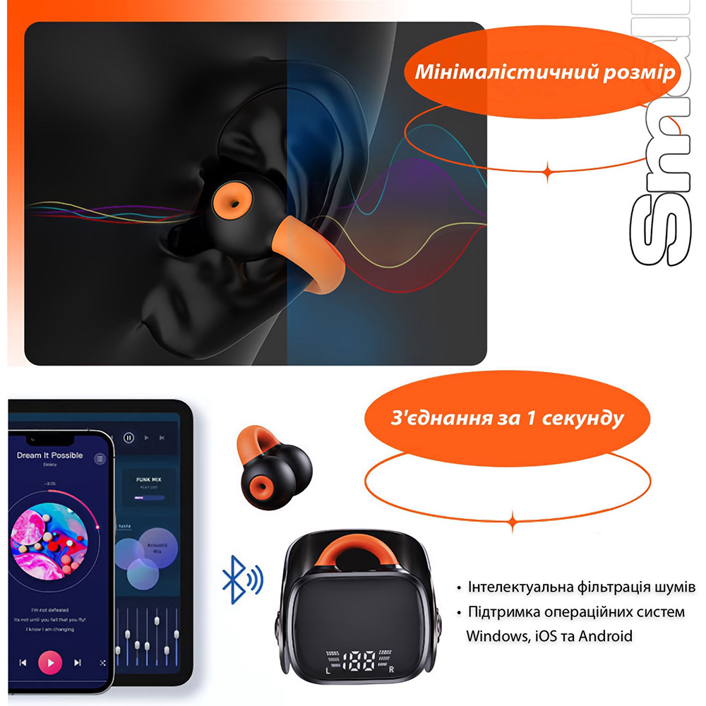 Внешний вид Гарнитура ACTION QD-6 Black
