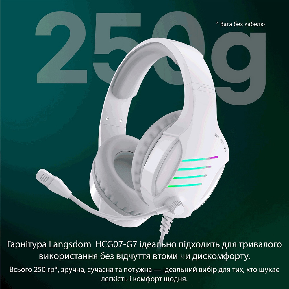 Зображення Гарнітура LANGSDOM HCG07-G7 White