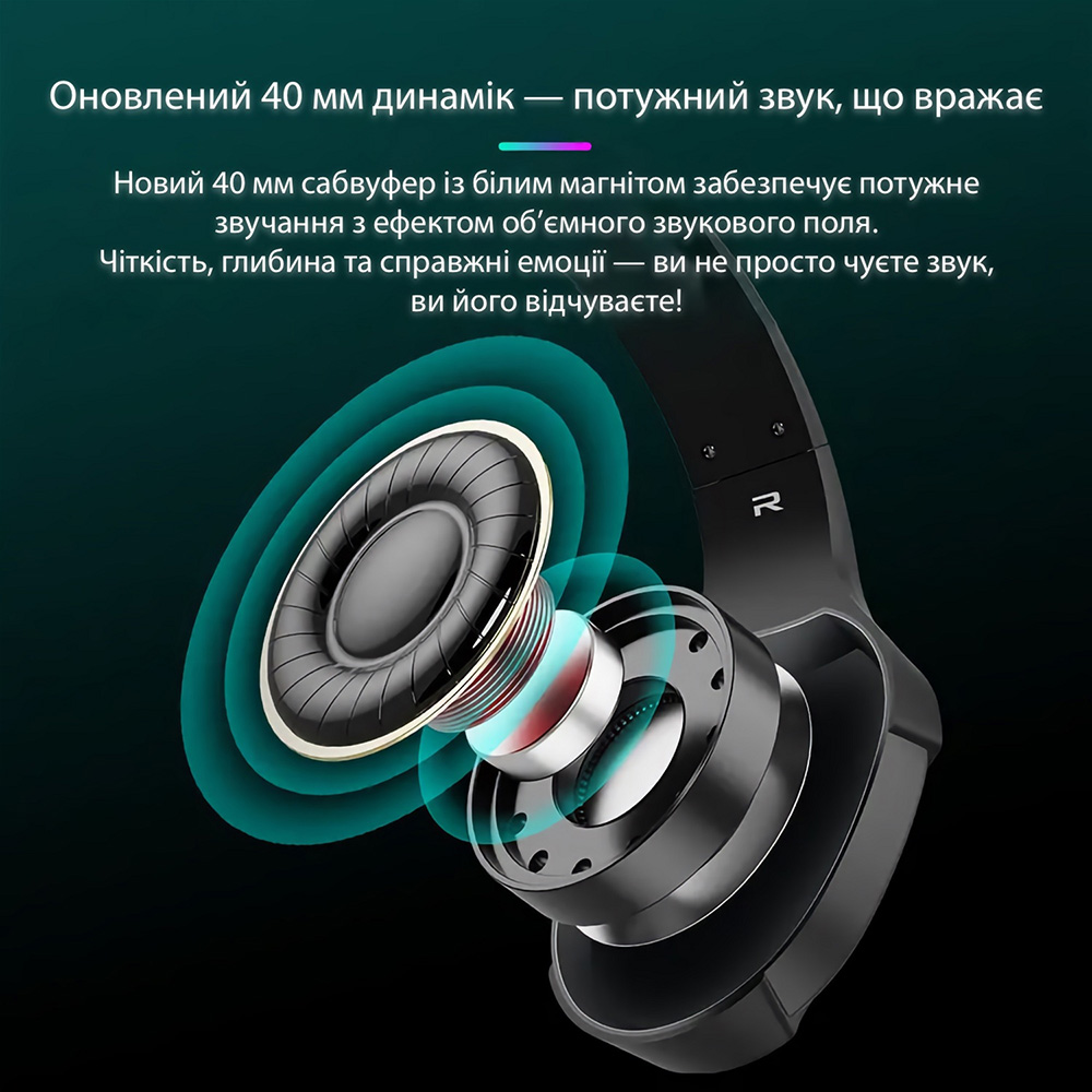 Гарнітура LANGSDOM HCG07-G7 Black Акустичне оформлення закриті