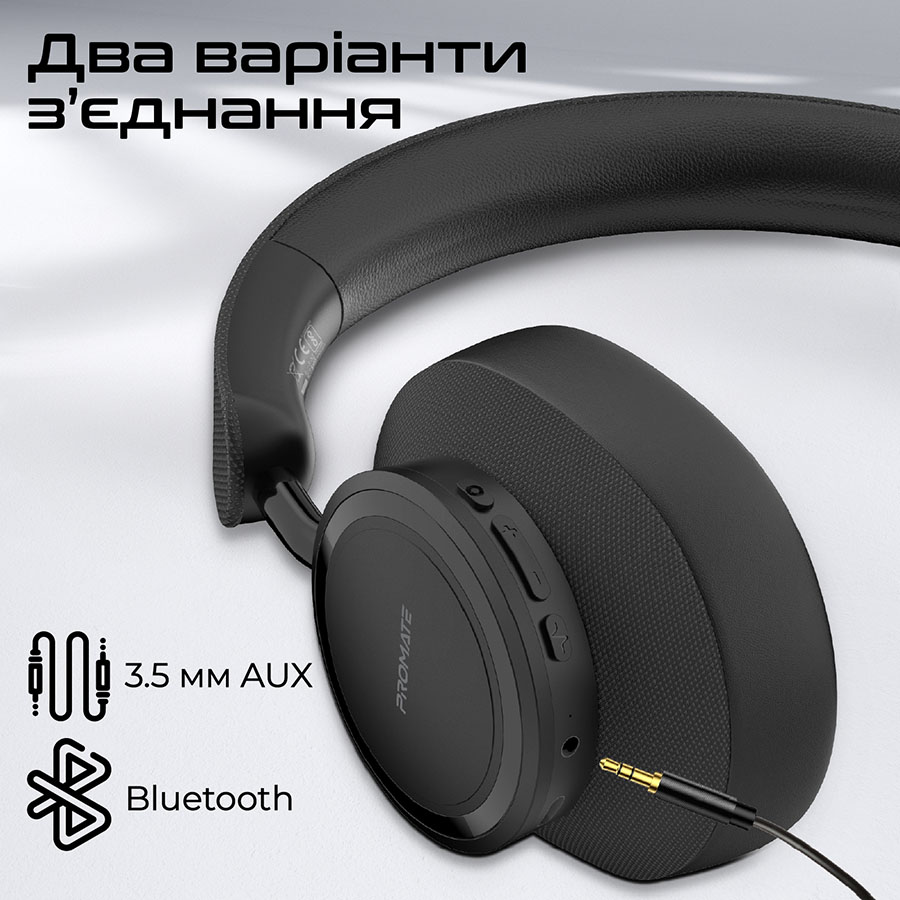 Зовнішній вигляд Гарнітура PROMATE Takt Black (takt.black)