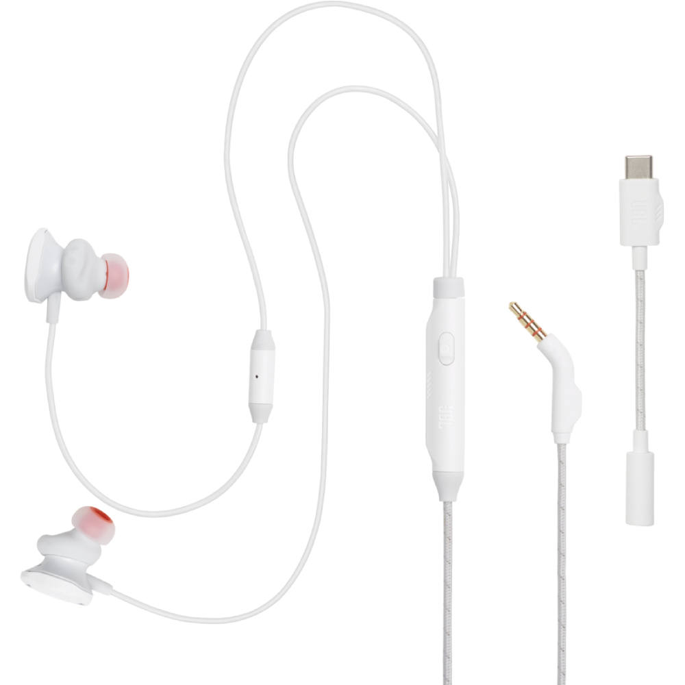 Гарнітура JBL QUANTUM 50C White (JBLQTUM50CWHT) Акустичне оформлення закриті