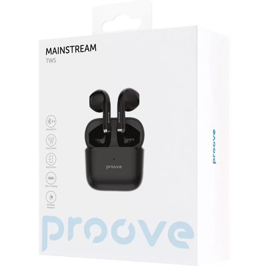 Зовнішній вигляд Гарнітура PROOVE Mainstream Black (TWMS00010001)