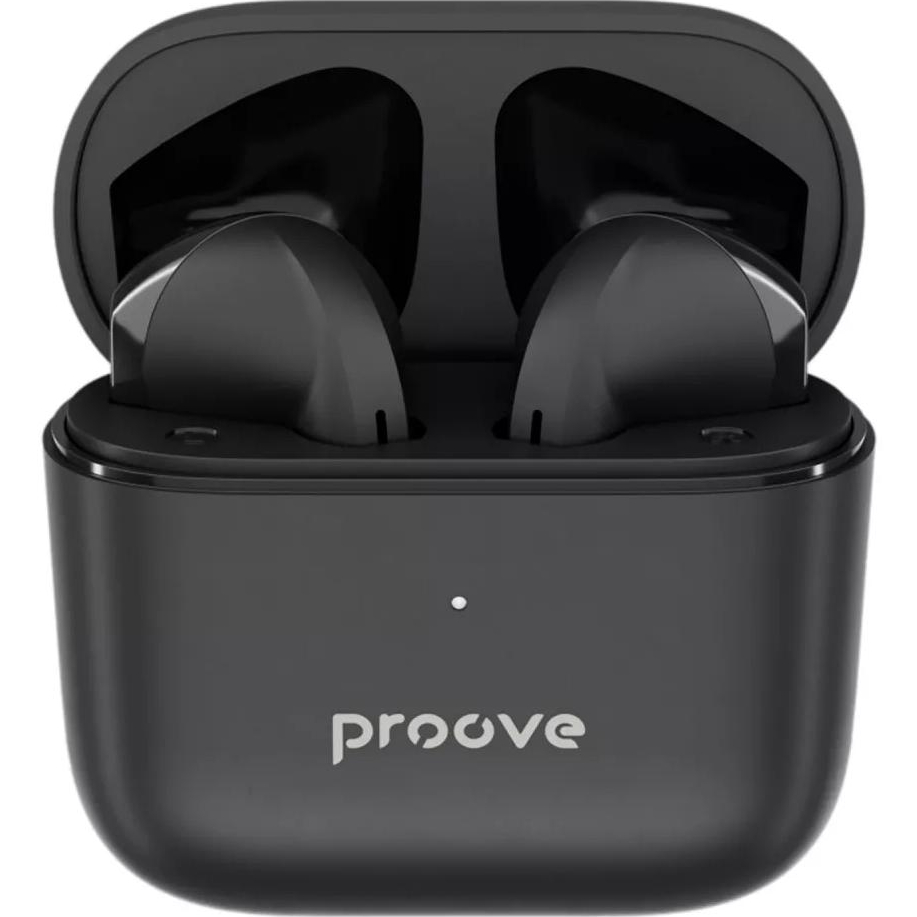 Гарнітура PROOVE Mainstream Black (TWMS00010001) Додатково Роз'єм для заряджання: USB Type-C; ємність акумулятора гарнітури: 30 mAh; захист від води IPX4