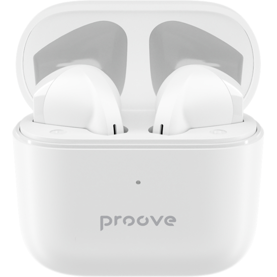 Гарнітура PROOVE Mainstream White (TWMS00010002) Додатково Роз'єм для заряджання: USB Type-C; ємність акумулятора гарнітури: 30 mAh; захист від води IPX4
