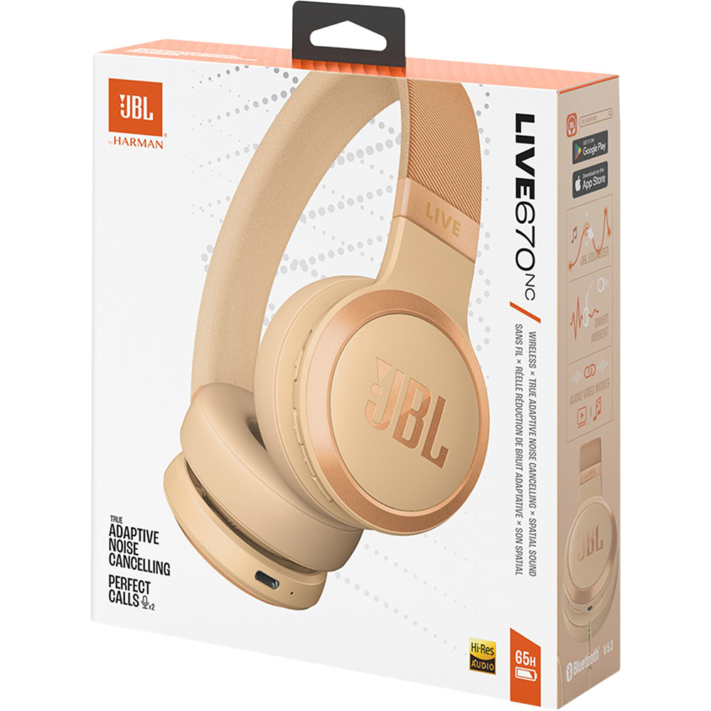 Изображение Гарнитеру JBL LIVE 670NC Sandstone (JBLLIVE670NCSAT)