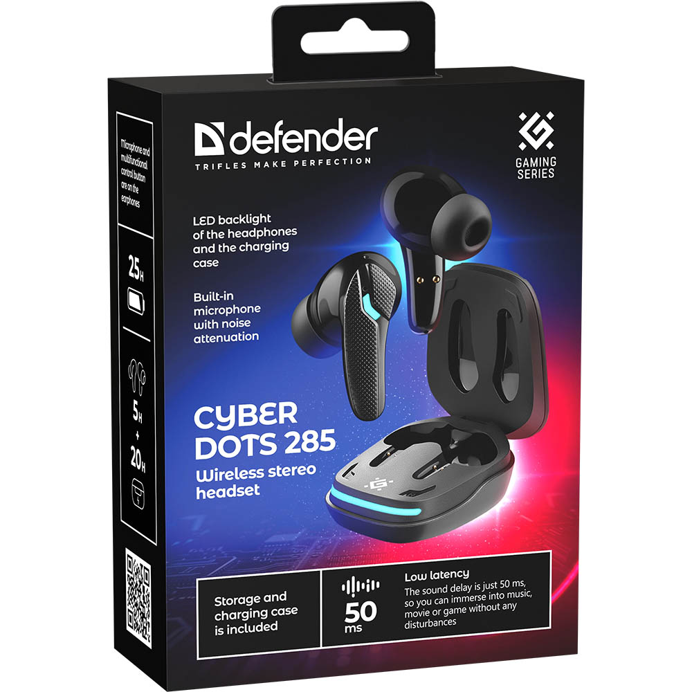 Фото Гарнитура DEFENDER CyberDots 285 Black (63285)