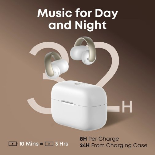 Гарнитура ANKER SoundСore AeroClip White (A3388G21) Дополнительно Защита: IPX4