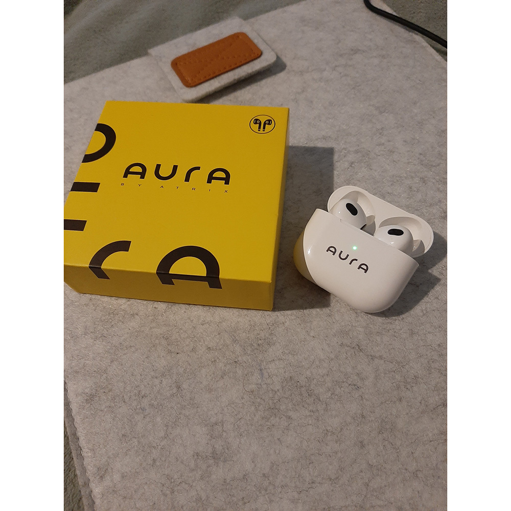 Зовнішній вигляд Гарнітура AURA 3 White (TWSA3W)