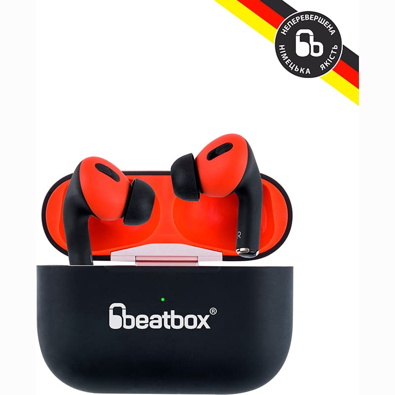 Гарнитура BEATBOX PODS PRO 1 Wireless charging Black/Red (bbppro1wcbr) Вид гарнитура