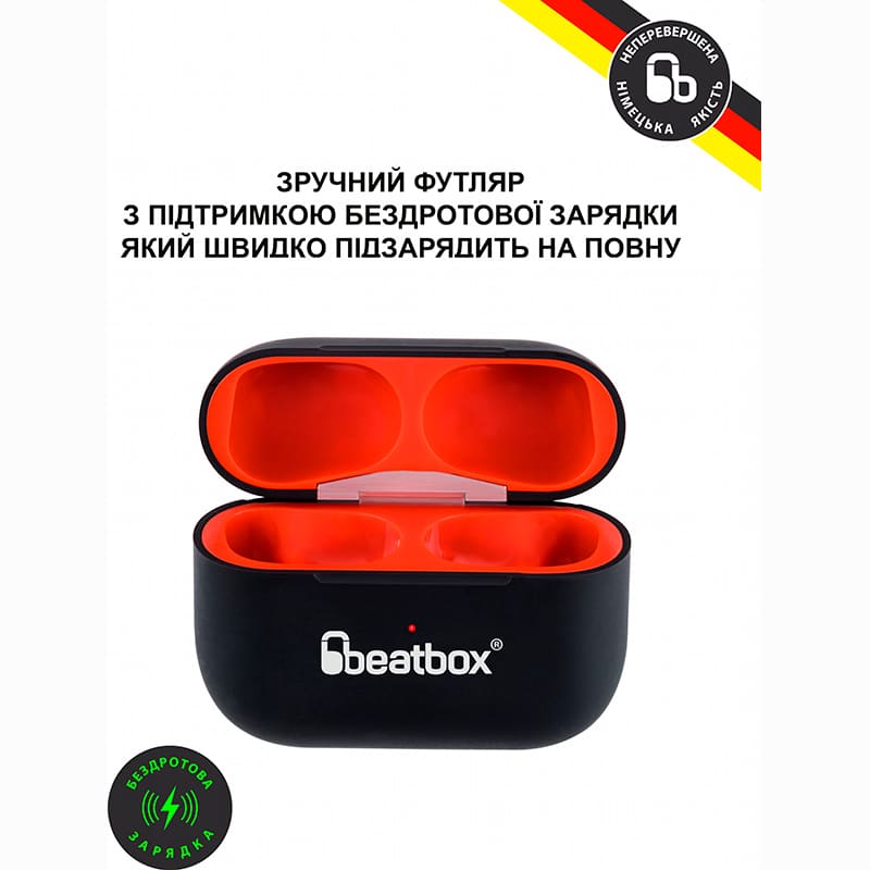 Гарнитура BEATBOX PODS PRO 1 Wireless charging Black/Red (bbppro1wcbr) Конструкция внутриканальные (в ушной канал)