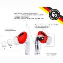 Гарнітура BEATBOX PODS PRO 1 Wireless charging White/Red (bbppro1wcwr)