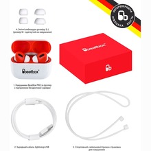 Гарнітура BEATBOX PODS PRO 1 Wireless charging White/Red (bbppro1wcwr)