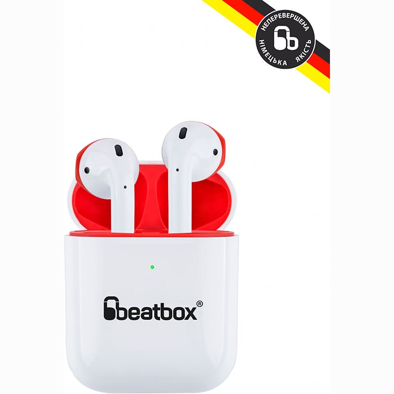 Гарнитура BEATBOX PODS AIR 2 Wireless charging White/Red (bbpair2wcwr) Конструкция внутриканальные (в ушной канал)