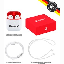 Гарнитура BEATBOX PODS AIR 2 Wireless charging White/Red (bbpair2wcwr)